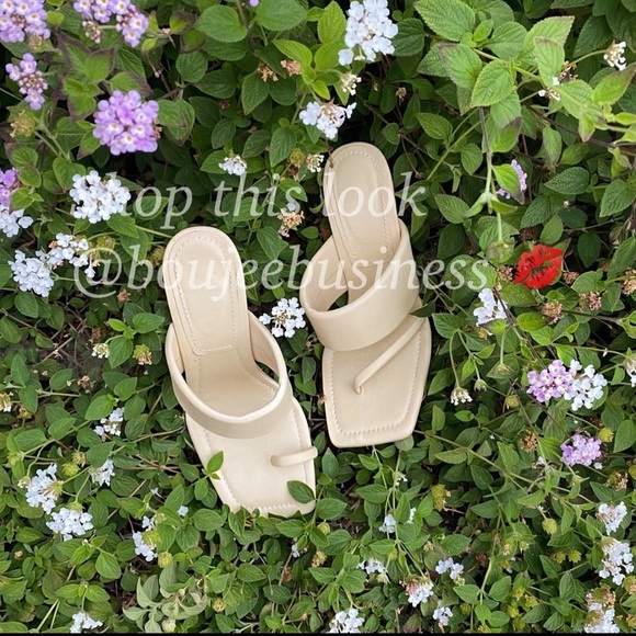 ZARA Leather Sandals with Front Strap and Toe Loop US Size 7.5 - Picture 5 of 12